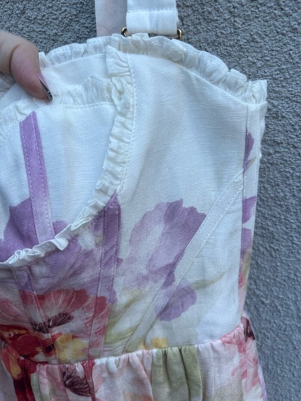 Leo Lin Rose Floral Bustier Dress Midi AUS 12 US 8 - Picture 7 of 12